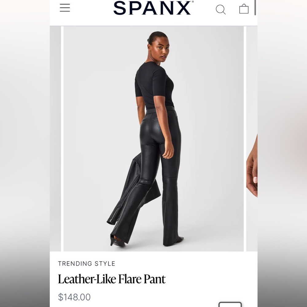 SPANX leather flare pant